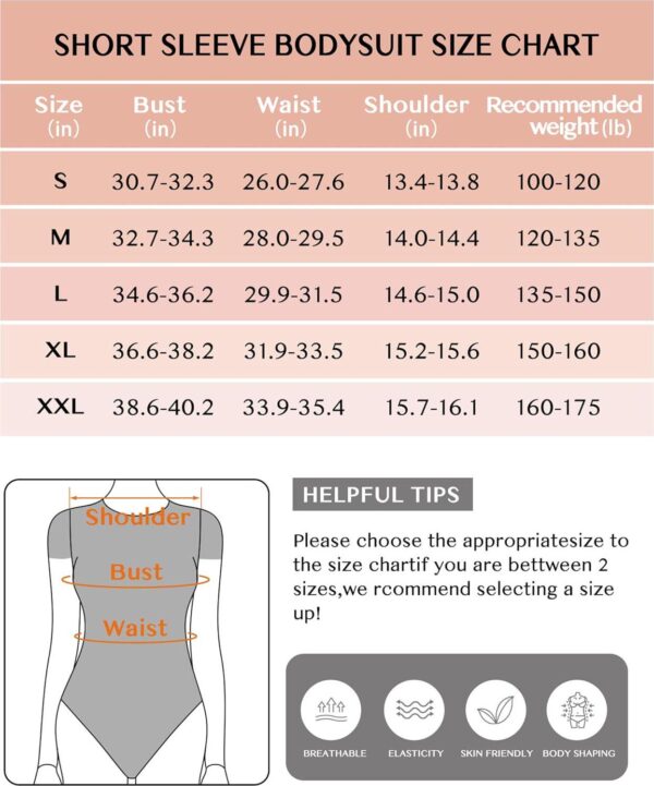 Womens Crew Neck Short Sleeve Bodysuits for Women Double Lined Sexy Going Out Thong Body Suits Tops Shirts Clothing - Image 5