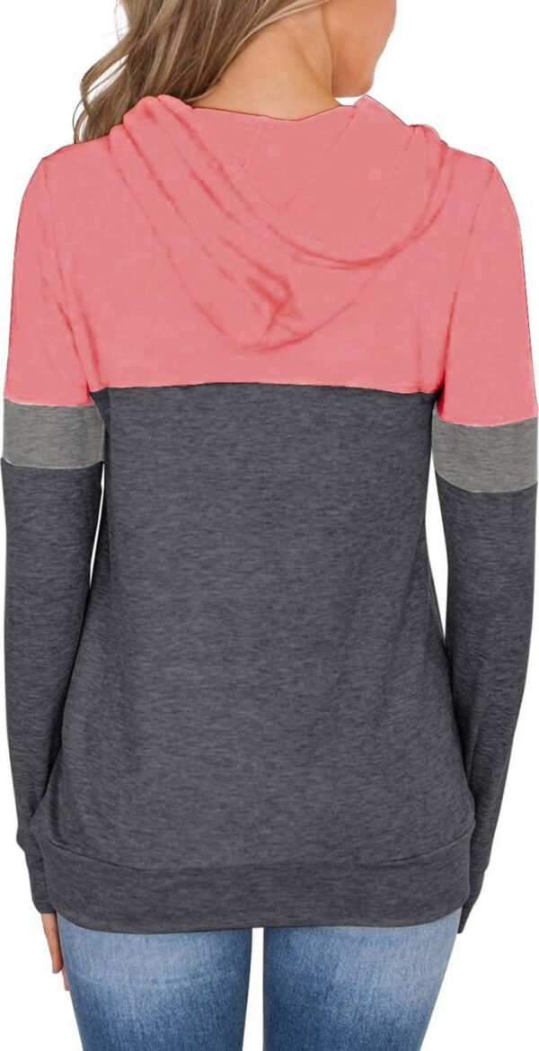 Womens Tops Ladies Tunics Casual Shirts Long Sleeve Hoodie Pullover Blouses Loose Fitting Tees Fashion Clothing Sweatshirts - Image 3