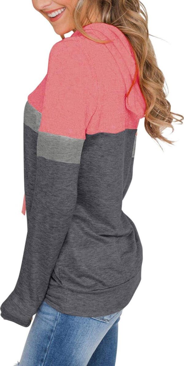 Womens Tops Ladies Tunics Casual Shirts Long Sleeve Hoodie Pullover Blouses Loose Fitting Tees Fashion Clothing Sweatshirts - Image 2