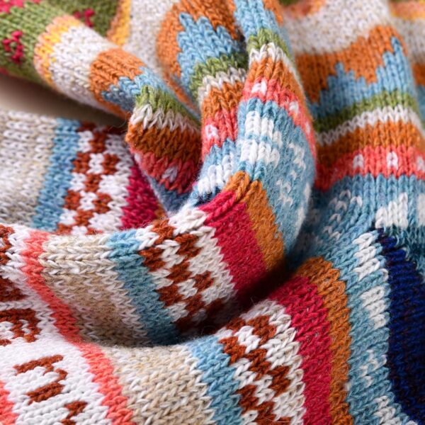 Wool Socks for Women - Womens Wool Socks Winter Warm Wool Socks Men Cozy Knit Socks Boots Socks for Women - Image 5