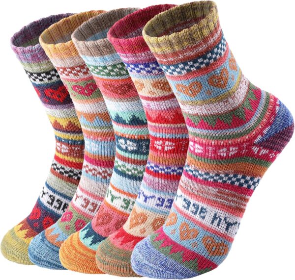Wool Socks for Women - Womens Wool Socks Winter Warm Wool Socks Men Cozy Knit Socks Boots Socks for Women