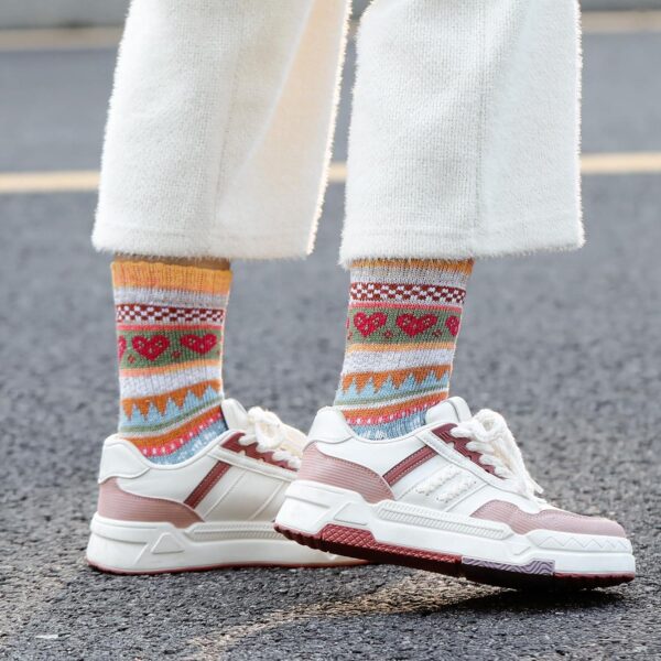 Wool Socks for Women - Womens Wool Socks Winter Warm Wool Socks Men Cozy Knit Socks Boots Socks for Women - Image 7