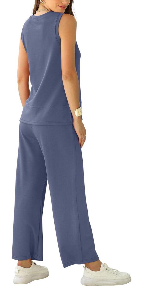 XIEERDUO Women's 2 Piece Outfits Summer Travel Tracksuit Wide Leg Pants Matching Sets Loose Loungewear S-3XL - Image 5