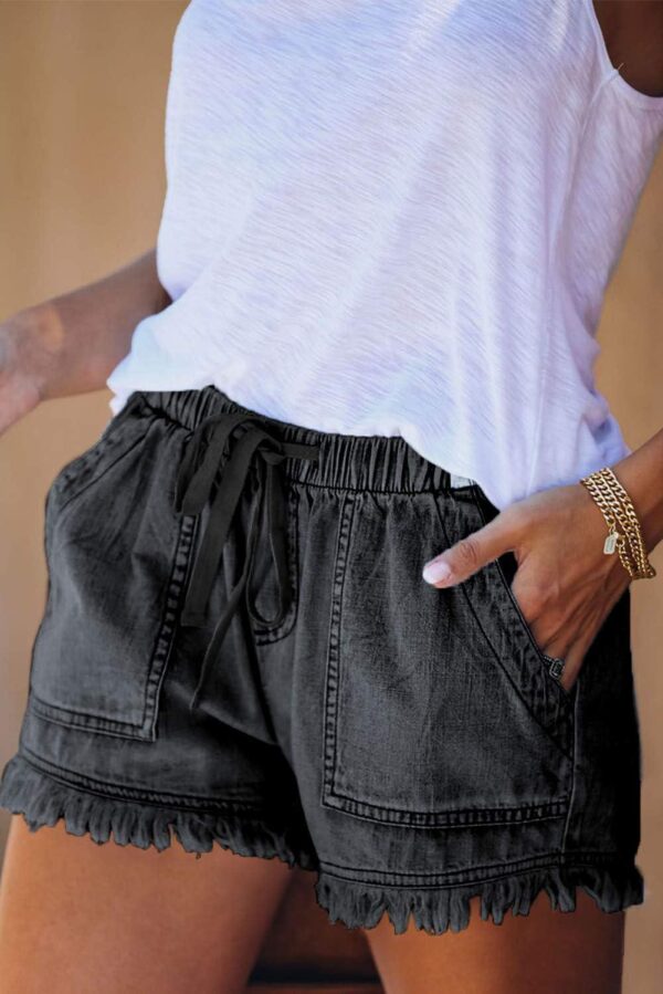 YOCUR Womens Lightweight Shorts Casual Baggy Trendy Short Pants Elastic Waist Drawstring Comfy Shorts - Image 3