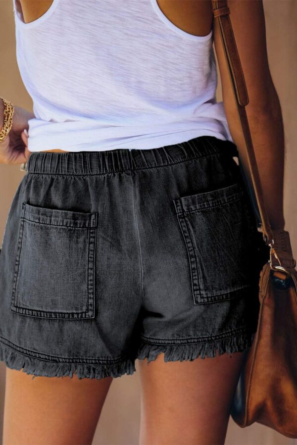 YOCUR Womens Lightweight Shorts Casual Baggy Trendy Short Pants Elastic Waist Drawstring Comfy Shorts - Image 4