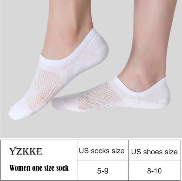 YZKKE No Show Socks Womens Cotton Low Cut Non Slip Casual Socks Invisible Flat Boat Liner Socks 8Pairs - Image 6