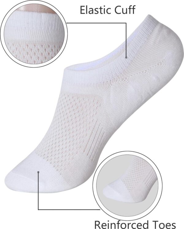 YZKKE No Show Socks Womens Cotton Low Cut Non Slip Casual Socks Invisible Flat Boat Liner Socks 8Pairs - Image 3