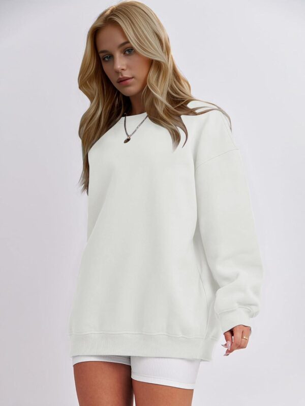 Zwurew Womens Oversized Sweatshirts Crew Neck Pullover Sweaters Casual Comfy Fall Fashion Outfits Clothes 2024 - Image 3