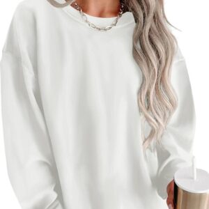 Zwurew Womens Oversized Sweatshirts Crew Neck Pullover Sweaters Casual Comfy Fall Fashion Outfits Clothes 2024