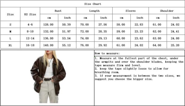chouyatou Women's Oversized Faux Leather Bomber Jacket Zip Boyfriend Shacket Motocycle Jacket - Image 7