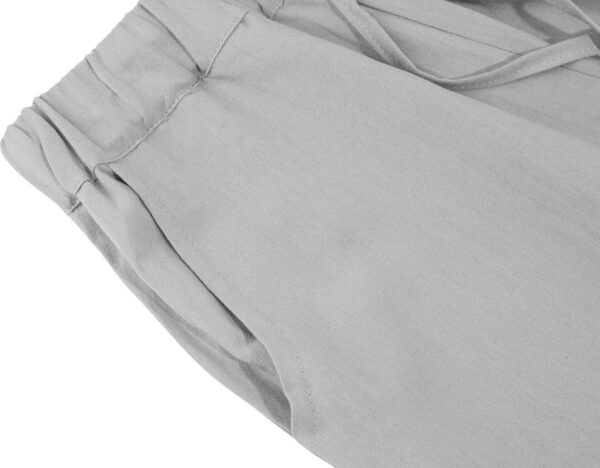 loveimgs Women's Casual Wide Leg Elastic Waist Loose Lightweight Summer Linen Beach Pants Drawstring - Image 4