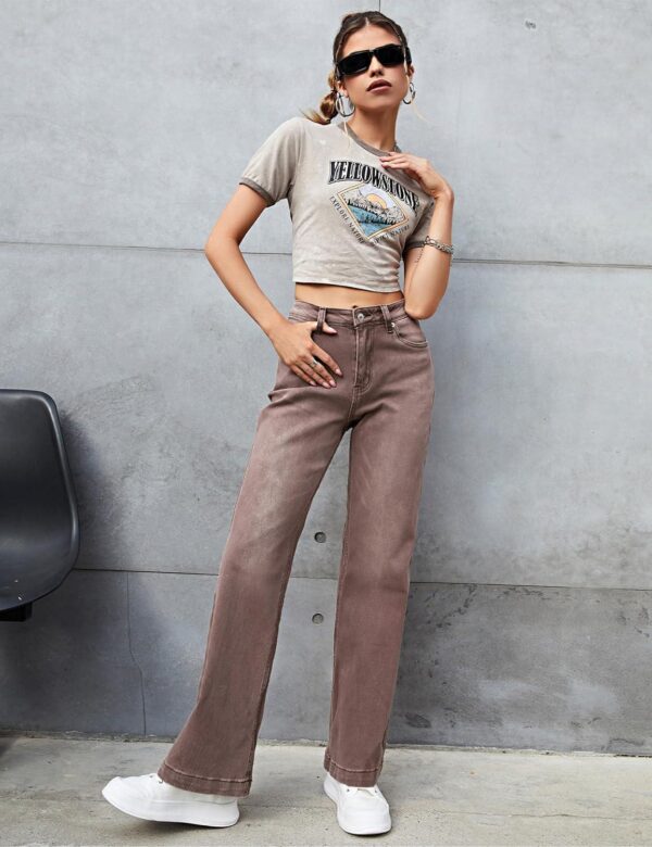 luvamia 2024 Wide Leg Jeans for Women High Waist Stretchy Classic Baggy Flare Jeans Denim Pants - Image 5