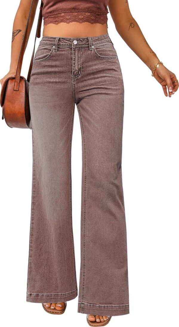luvamia 2024 Wide Leg Jeans for Women High Waist Stretchy Classic Baggy Flare Jeans Denim Pants