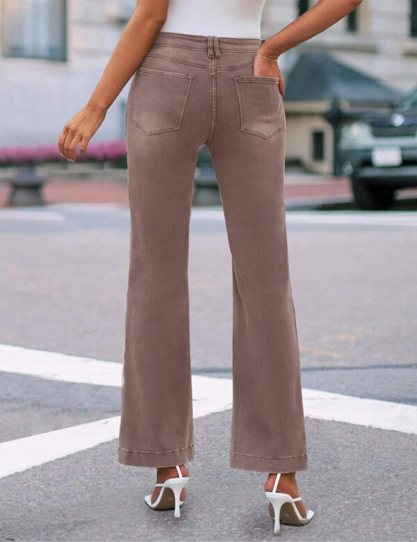 luvamia 2024 Wide Leg Jeans for Women High Waist Stretchy Classic Baggy Flare Jeans Denim Pants - Image 3