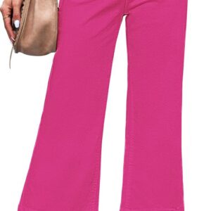 luvamia Wide Leg Jeans for Women Trendy High Waisted Flare Jeans Cropped Denim Pants Stretchy Baggy with Patch Pockets