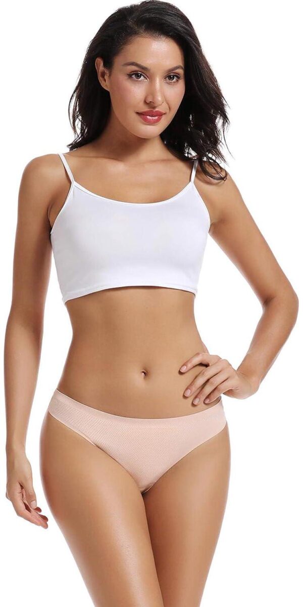 voenxe Seamless Women Underwear Thongs,No Show Ladies Thong,No Line Breathable Comfortable Panties Undies for Women 5-Pack - Image 2
