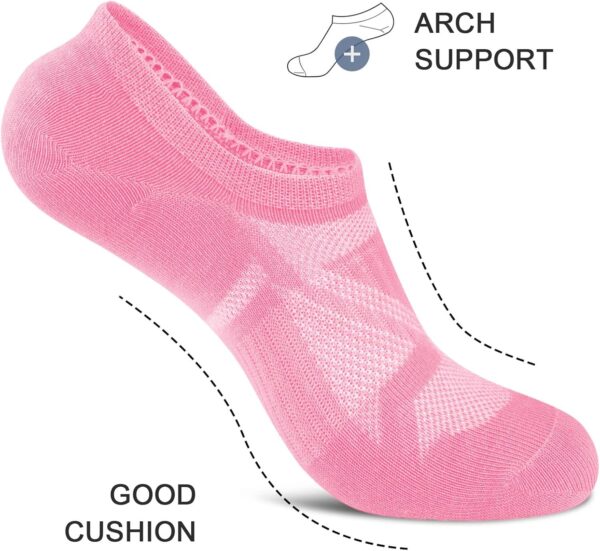 wernies No Show Socks Women - 8 Pairs Ankle Socks for Women, Low Cut Socks Short Cotton Socks, Invisible Casual Socks - Image 2
